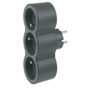 Triplite Murale Compact, 3 Prises Noir