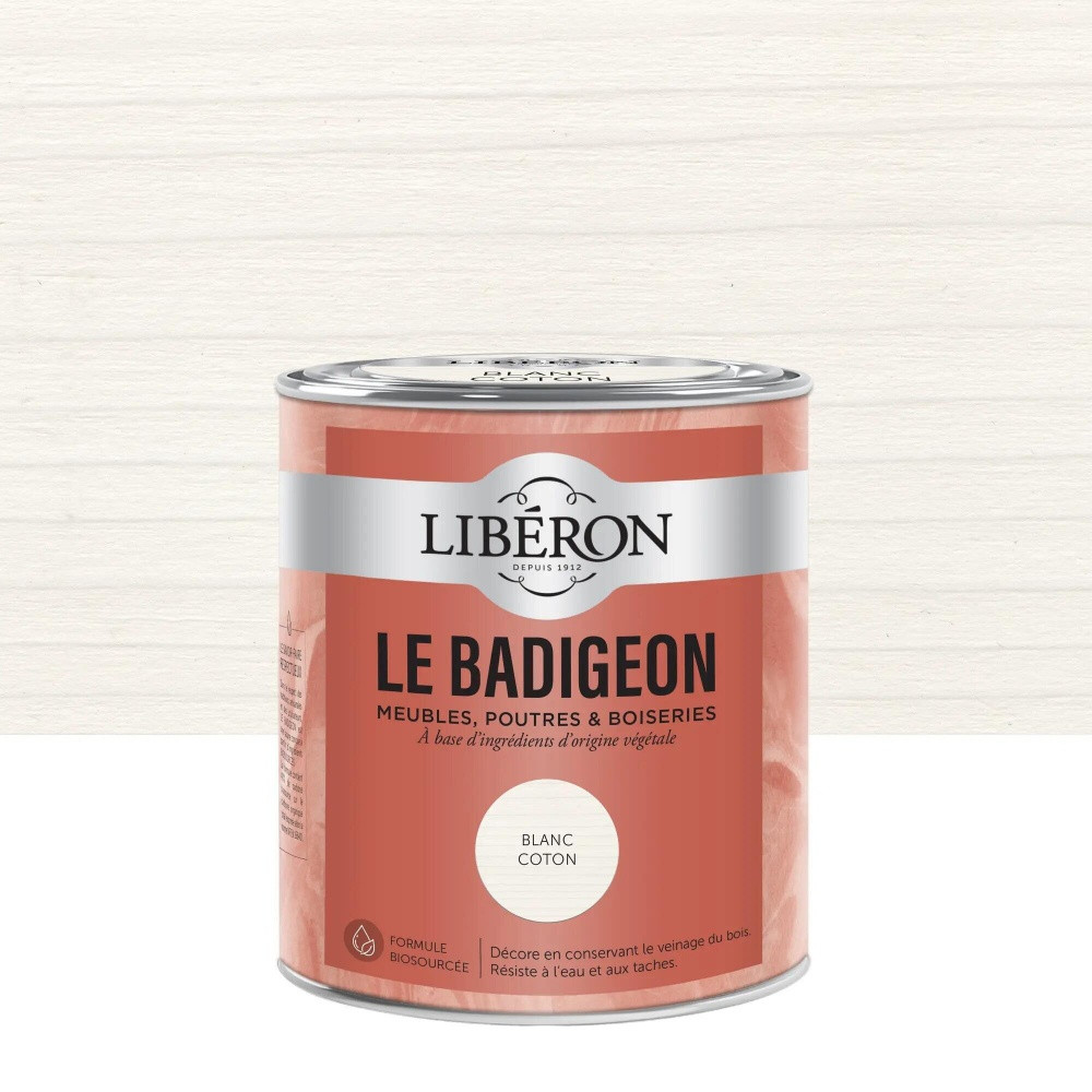 Badigeon LIBERON blanc coton mat 0.75 l