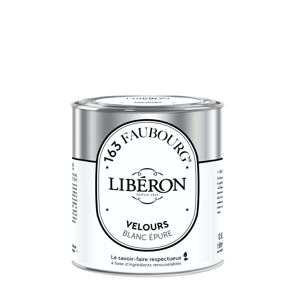 Peinture blanc épure multisupport 163 faubourg LIBÉRON velours 0.5 l