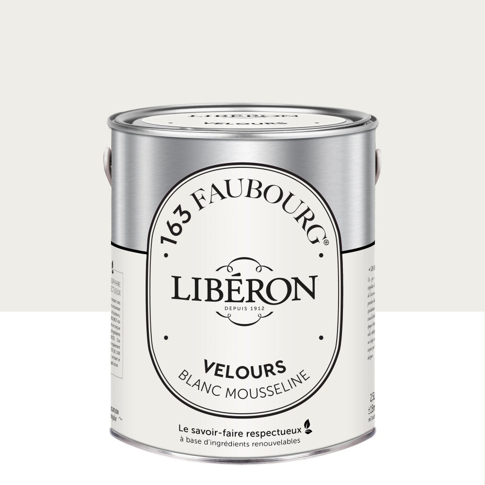Peinture blanc mousseline multisupport 163 faubourg LIBÉRON velours 2.5 l