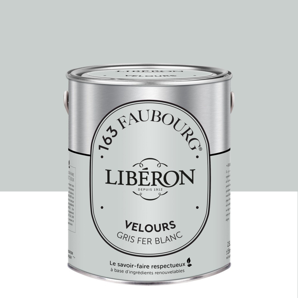 Peinture gris fer blanc multisupport 163 faubourg LIBÉRON velours 2.5 l