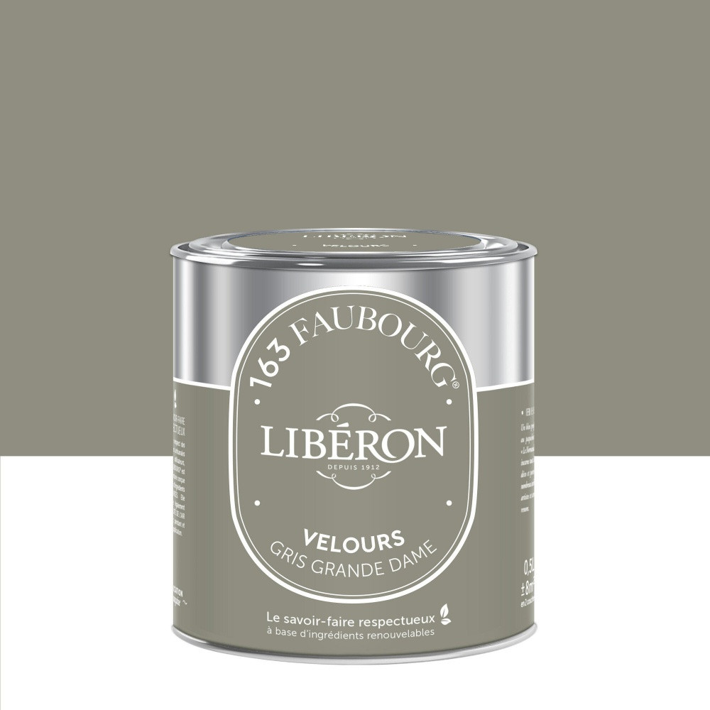 Peinture gris grande dame multisupport 163 faubourg LIBÉRON velours 0.5 l