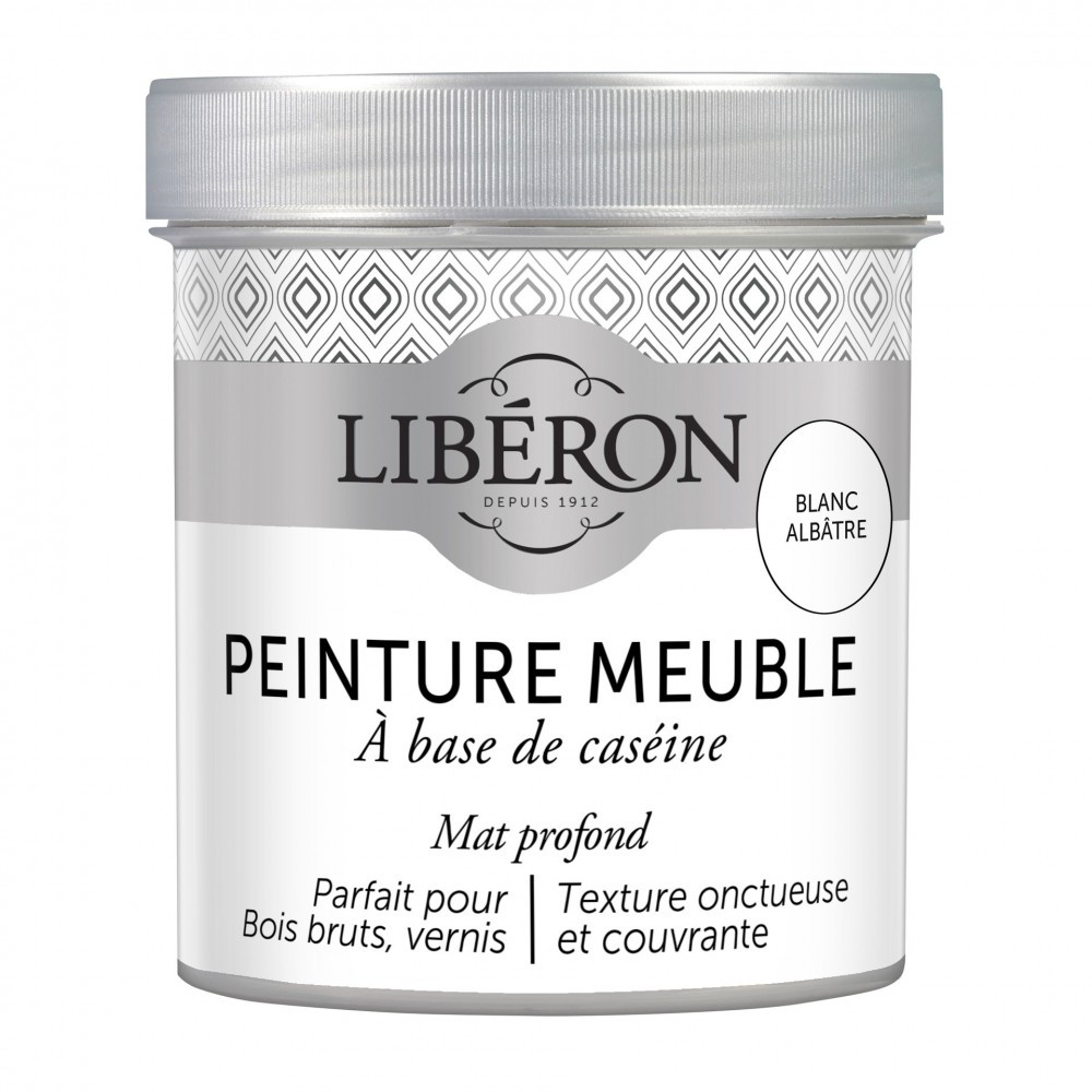 Peinture meuble et boiserie Caséine LIBERON blanc albâtre mat 0.5 l