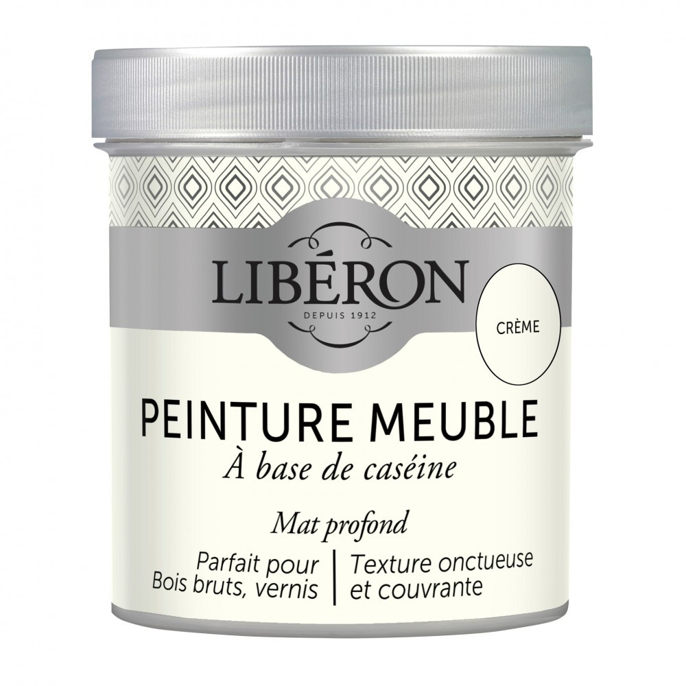 Peinture meuble et boiserie Caséine LIBERON crème mat 0.5 l