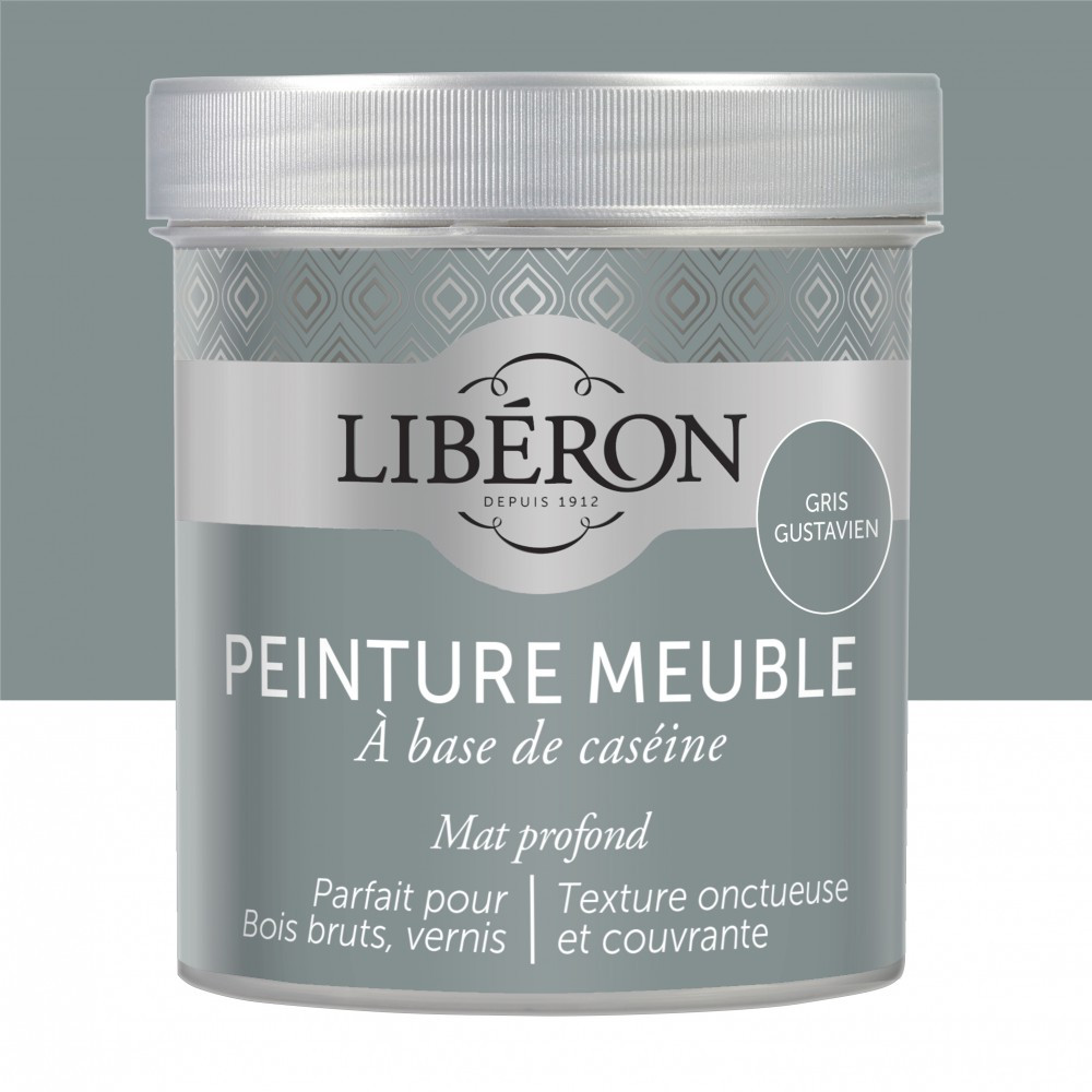 Peinture meuble et boiserie Caséine LIBERON gris gustavien mat 0.5 l