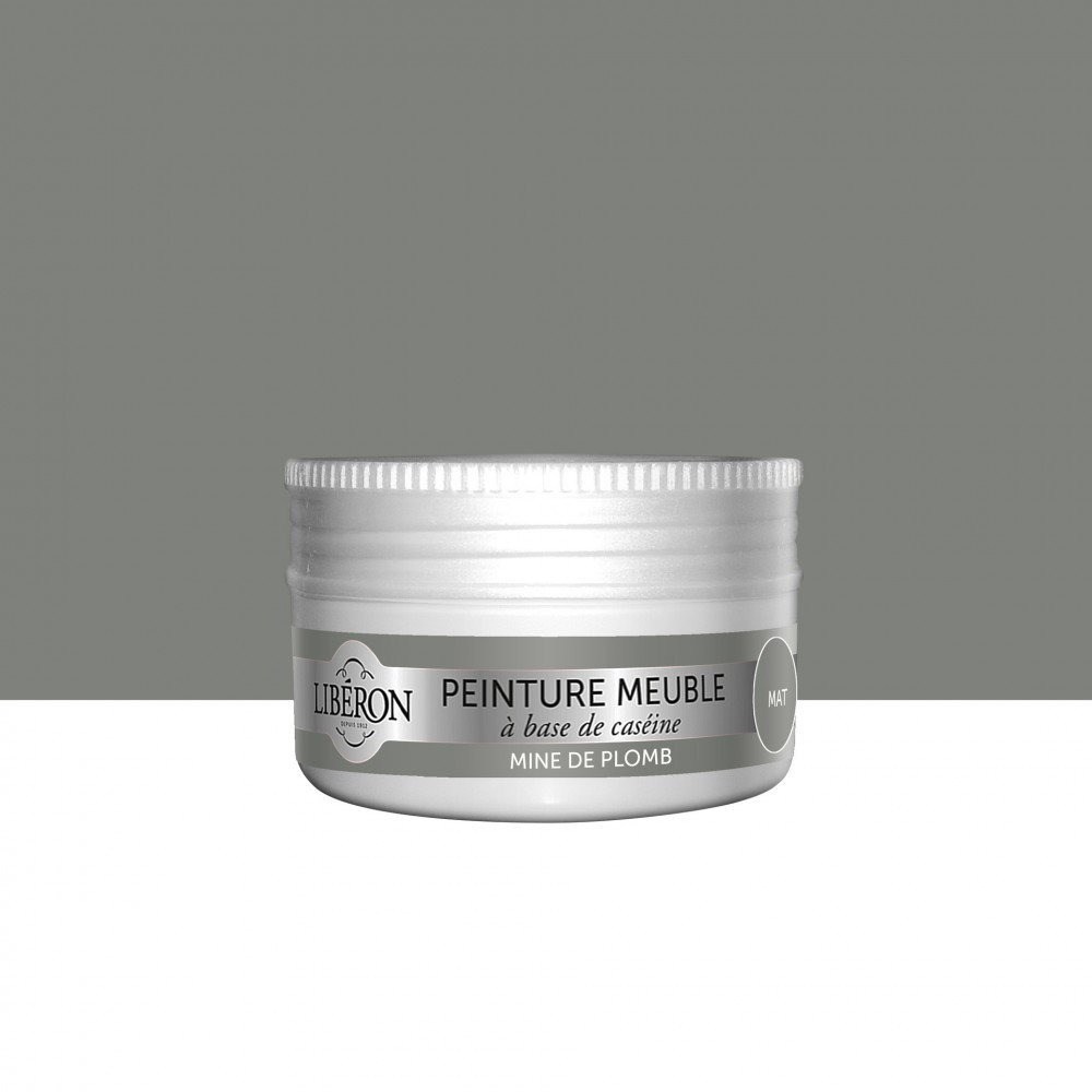 Peinture meuble et boiserie Caséine LIBERON mine de plomb mat 75 ml