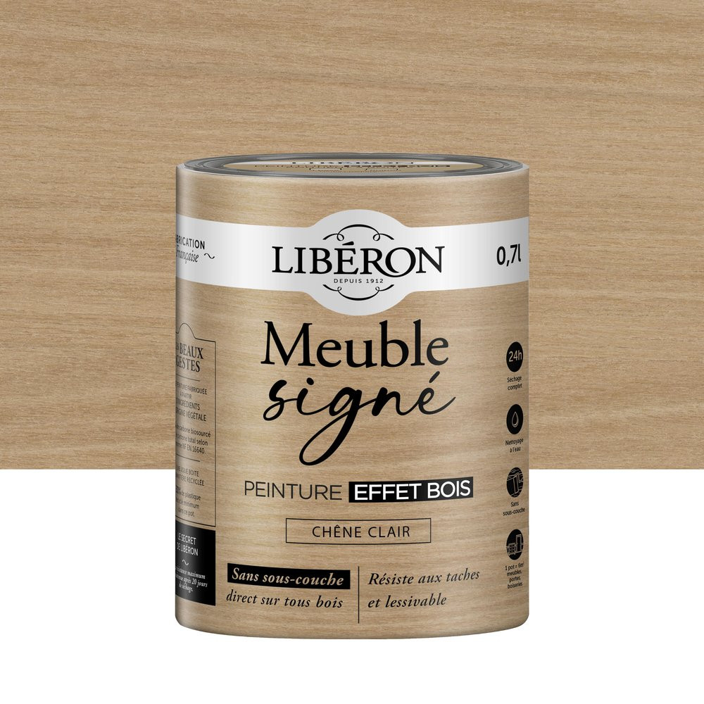 Peinture meuble et boiserie Meuble signé LIBÉRON chêne clair 0.7L