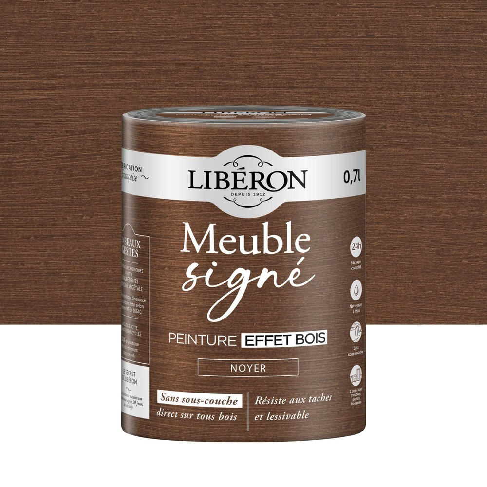 Peinture meuble et boiserie Meuble signé LIBÉRON noyer 0.7L