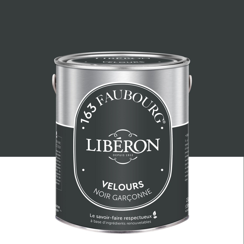 Peinture noir garçonne multisupport 163 faubourg LIBÉRON velours 2.5 l