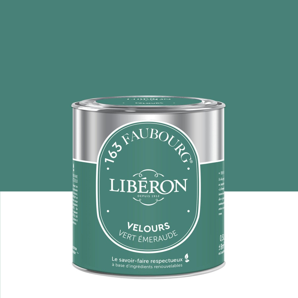 Peinture vert emeraude multisupport 163 faubourg LIBÉRON velours 0.5 l