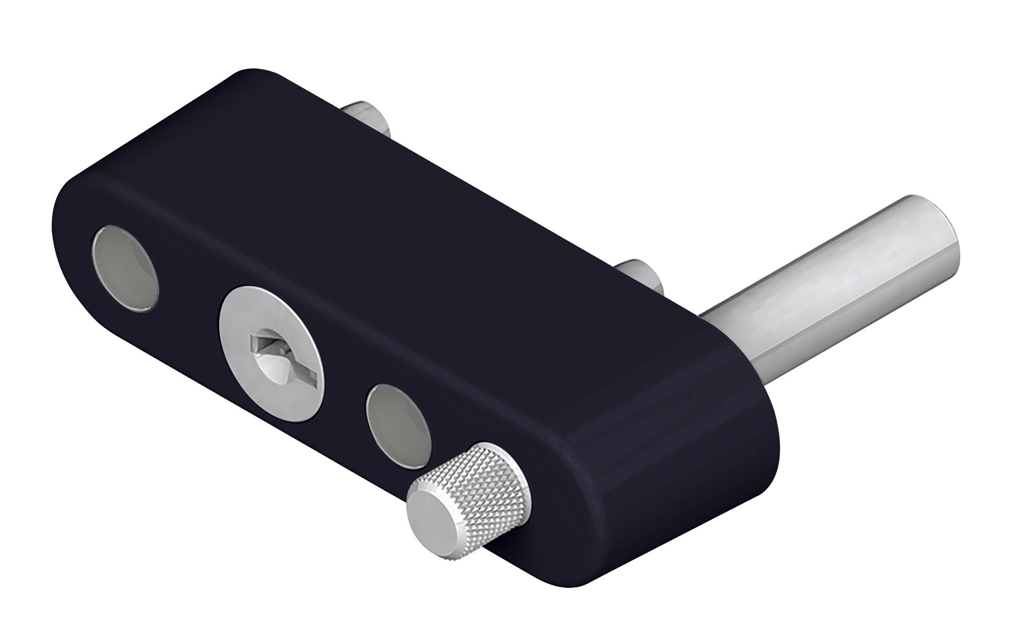 Limiteur d'ouverture à clé pour coulissant aluminium finition noir LA CROISEE DS DS2235-013