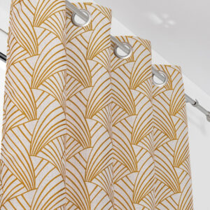 Rideau tamisant, Ardeco moutarde l.135 x H.250 cm LINDER