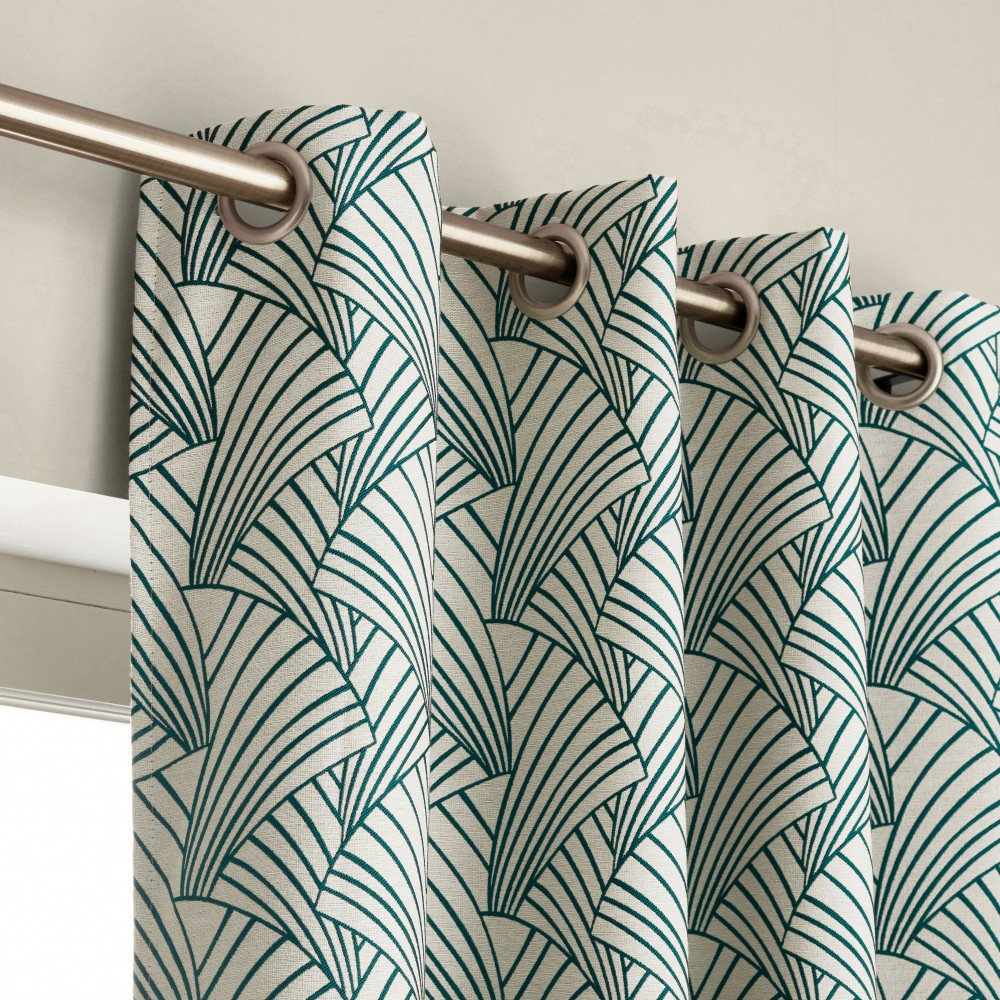 Rideau tamisant, Ardeco vert l.135 x H.250 cm LINDER