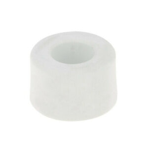 Butée de porte à visser CHRISLIGNE Bu170/25/5w poli blanc Diam.4 x H.2.5 cm