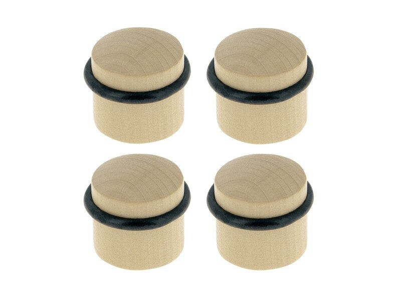 Lot de 4 butées de porte de sol LINEA BERTOMANI Bu310x4/1e bois brut hêtre Diam.3.5 x H.3.5 cm