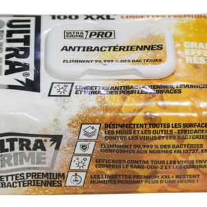 Lingettes XXL antibactériennes 100 pièces ULTRAGRIME FR5930