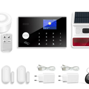 Alarme connectée avec sirène extérieure solaire - kit sécurité compatible Tuya