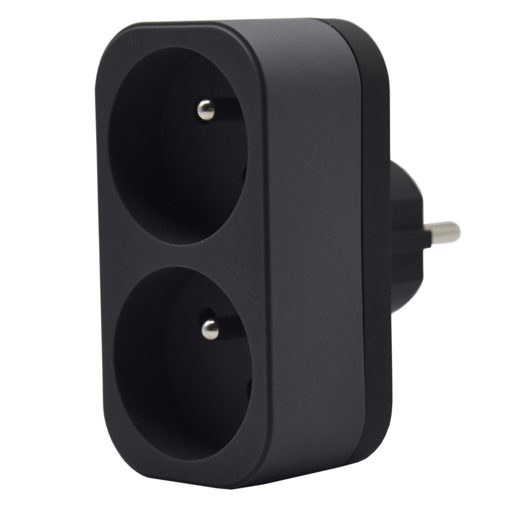 Biplite 2P 16 A gris anthracite - adaptateur électrique 230 V max 3680 W