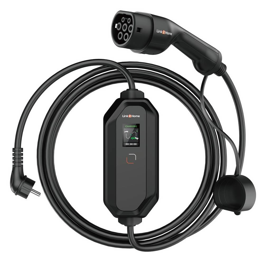 Chargeur de voiture portable 16A/Type2, 3.7KW, câble 7 mètres