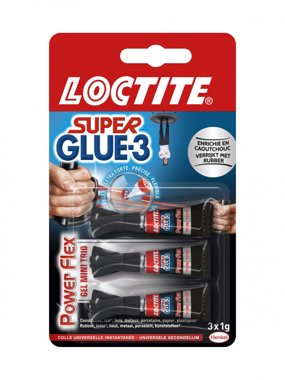 Colle glue gel Super glue 3 power flex LOCTITE, 3 g
