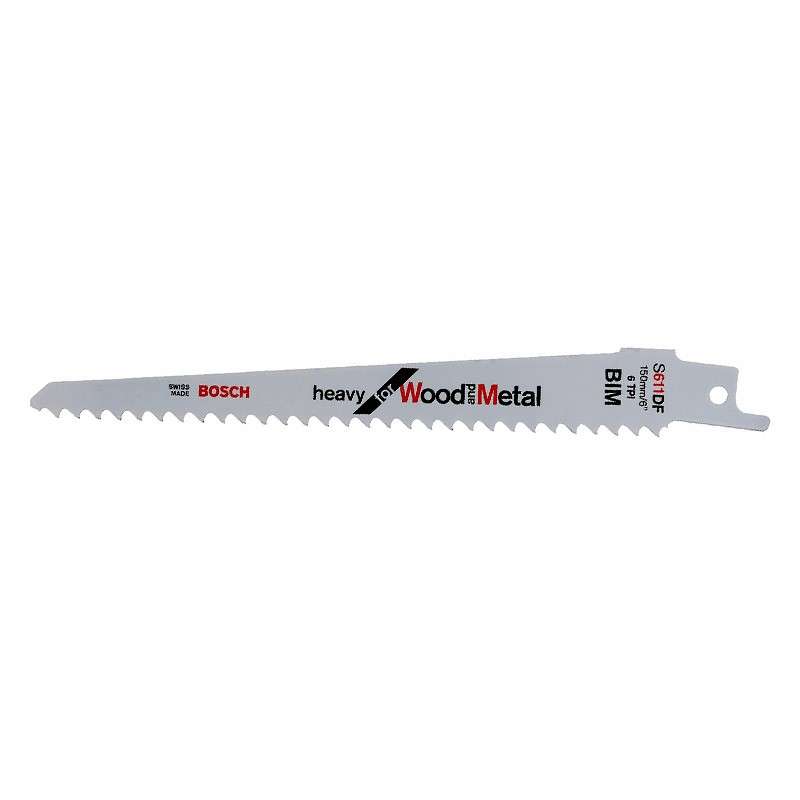 Lot de 100 lames de scie sabre S 611 DF BOSCH Heavy pour bois et métal