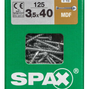 Lot De 125 Vis Acier Tête Fraisée Bombée Pozidriv Spax, Diam.3.5 Mm X L.40 Mm
