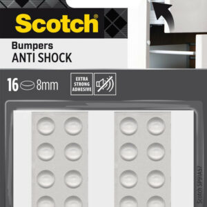 Lot de 16 butées amortissement adhésives pvc transparent SCOTCH diam.8 mm