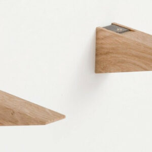Lot de 2 equerres en chene, L.17.5 x l.3 cm