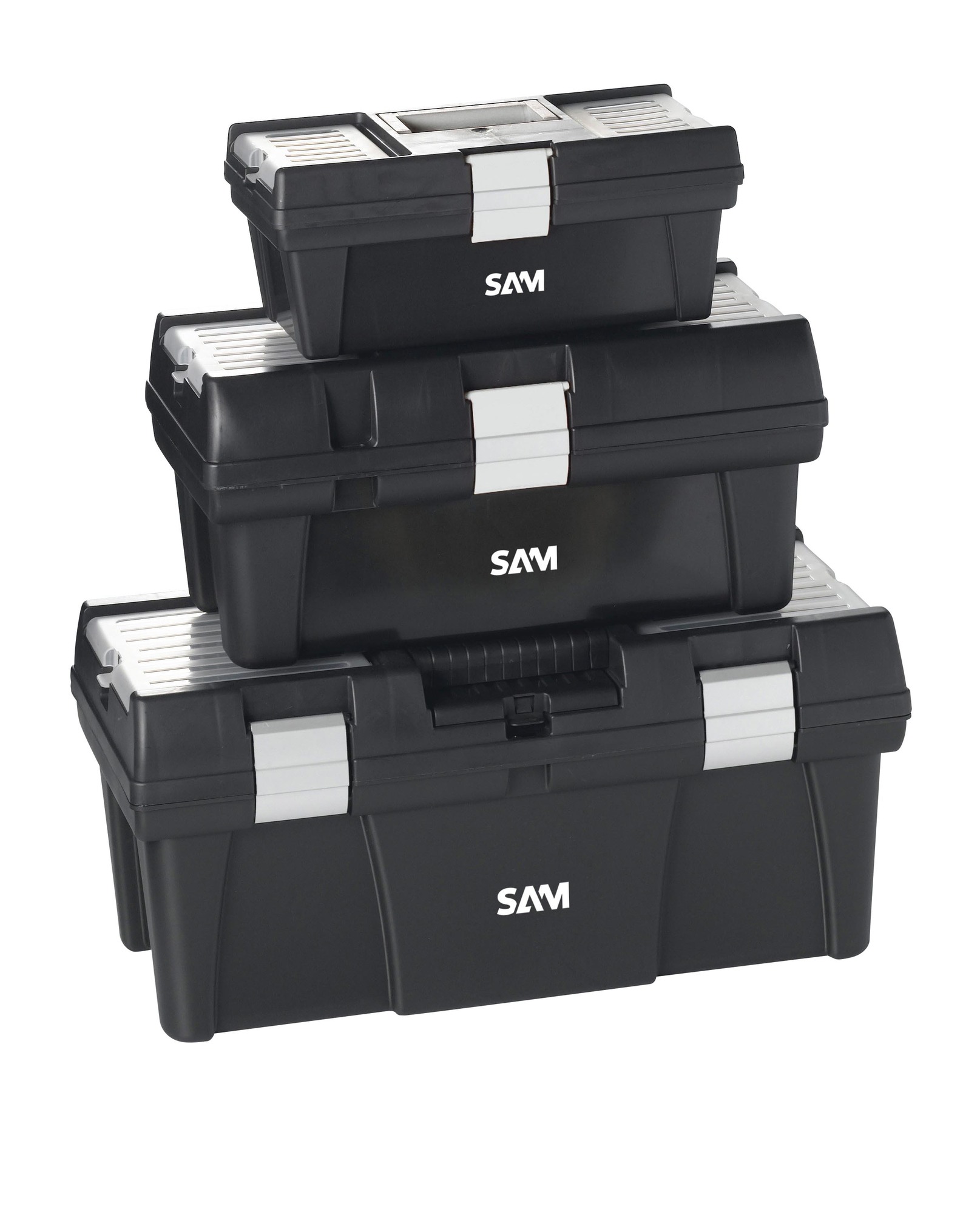 Lot de 3 caisses à outils en PVC SAM OUTILLAGE CAO-PACK