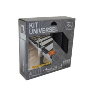 Lot de 4 pieds de lit universels bois noir à fixer sur cadre Bar Plus, ?6 x H.20