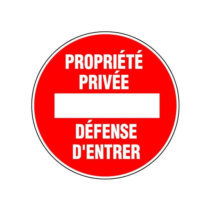 LOT DE 5 DISQUES Ø18 PROPRIETE PRIVEE DEFENSE D'ENTRER B19