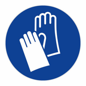 LOT DE 5 DISQUES Ø30 PORT DES GANTS DE SECURITE OBLIGATOIRE ISO 7001