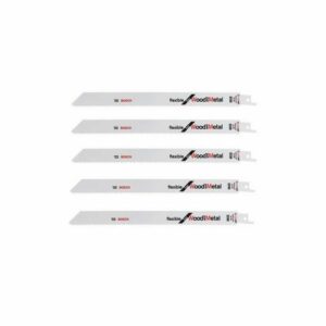 Lot de 5 lames de scie sabre S 1122 HF BOSCH 2608656021 pour bois et métal