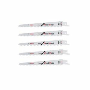 Lot de 5 lames de scie sabre S 611 DF BOSCH 2608656258 pour bois et métal