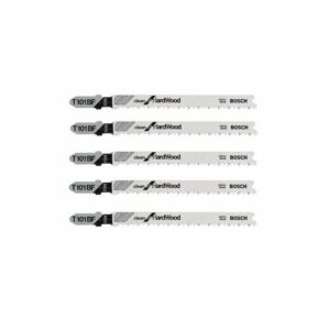 Lot de 5 lames de scie sauteuse T 101 BF BOSCH 2608634234 pour bois dur