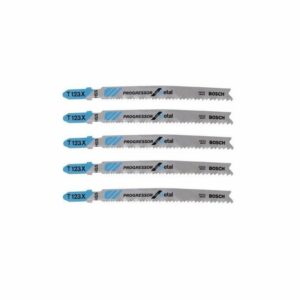 Lot de 5 Lames de Scie Sauteuse T 123 X BOSCH 2608638473 pour métal