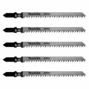 Lot de 5 lames MAKITA A-85628 pour scie sauteuse (bois, contre-plaqué et PVC) (3 à 65mm)