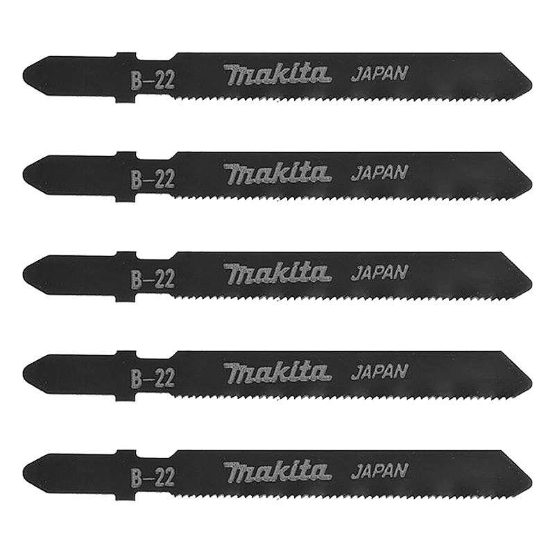 Lot de 5 lames MAKITA A-85737 pour scie sauteuse (Métal, inox, alu et PVC)