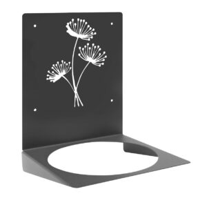 Applique végétale - modèle Fleur - pour pot Ø15 cm - anthracite