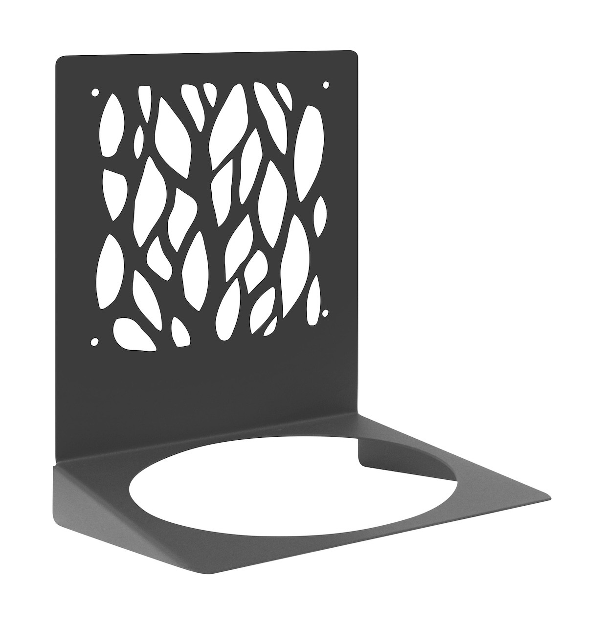 Applique végétale - modèle Végétal - pour pot Ø15 cm - anthracite