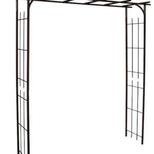Arche de jardin - modèle Pergola - tube avec pieds carré 20cm - 187x40x198cm - noir charbon