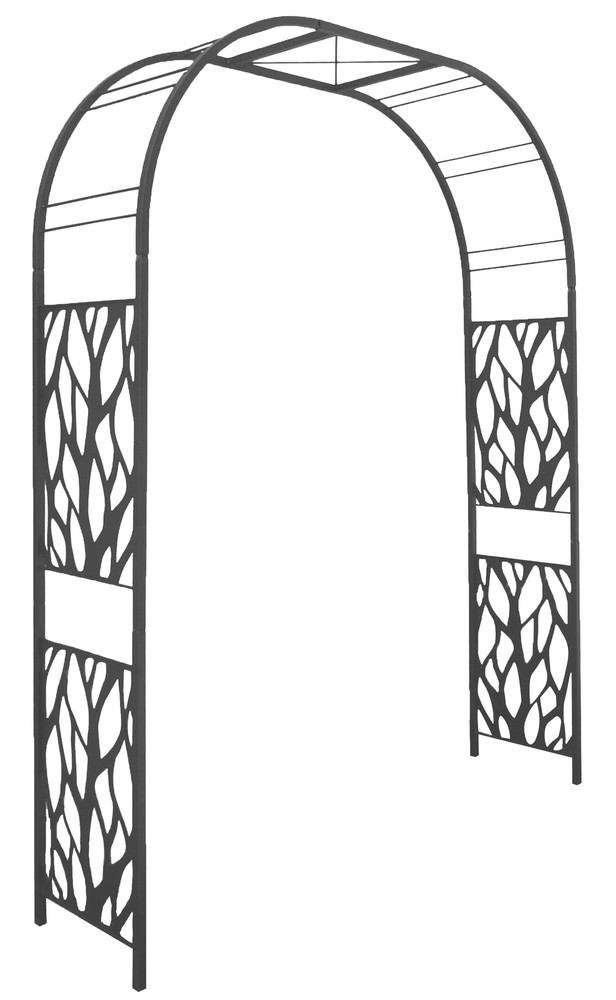 Arche premium tube CAR25 végétal anthracite - 195x50x250 cm - Acier époxy