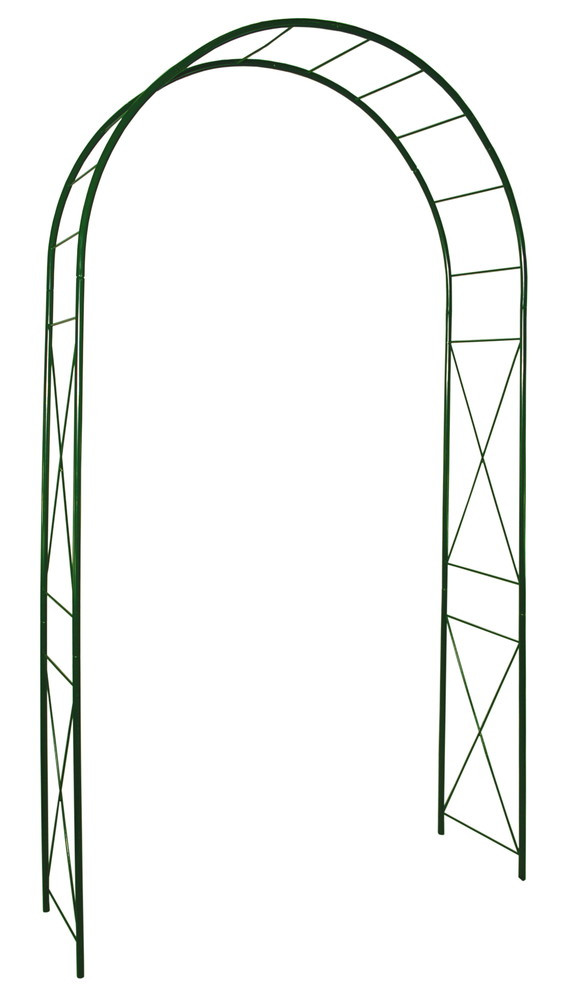 Arche tube ROND20 losange vert sapin - 130x40x250 cm - Acier époxy