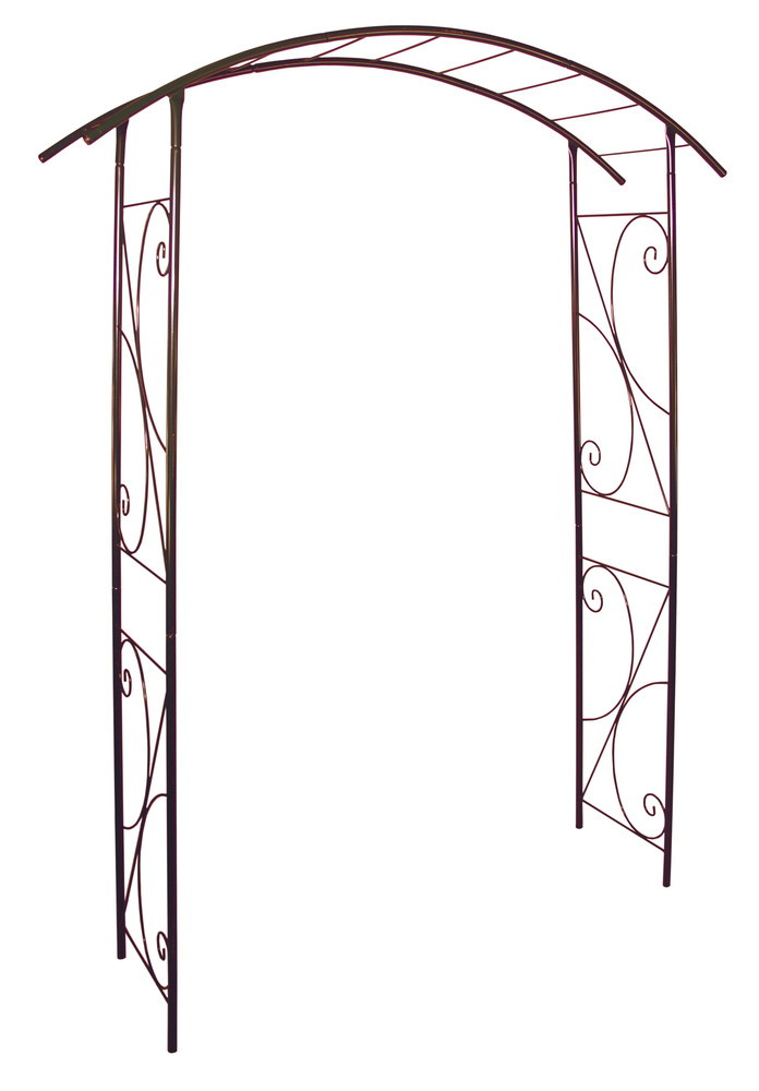 Arche tube ROND20 pont fer vieilli - 148x40x207 cm - Acier époxy