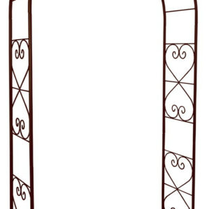 Arche tube ROND20 romantique fer vieilli - 130x40x250 cm - Acier époxy