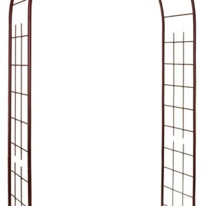 Arche tube ROND20 treillage fer vieilli - 130x40x250 cm - Acier époxy