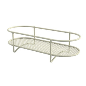 Centre de table métal beige 60 x 26 x 16 cm - tôle ajourée - charge 25 kg