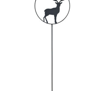Déco de jardin à piquer en forme de cerf - 35x122,5cm - anthracite