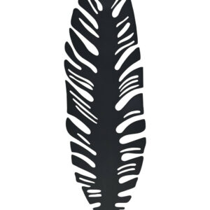 Déco en métal à planter Feuille - 30x100 cm - anthracite