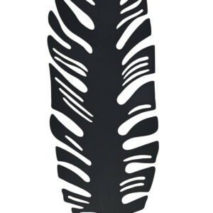 Déco en métal à planter Feuille - 40x130 cm - anthracite